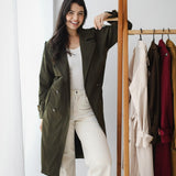 Double-Breasted Trench coat-olive