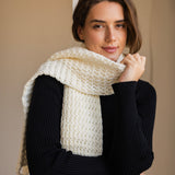 Snow Knit Scarf- Off white