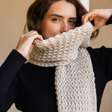 Snow Knit Scarf- Beige
