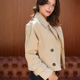 Cropped trench coat - Sand Beige