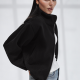 Balloon Fit Jacket-Black