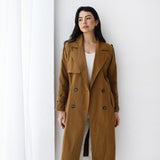 Double-Breasted Trench coat- Havana Brown