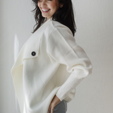 Wrap Cape Cardigan-Off White