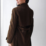 Half Trench coat in brown