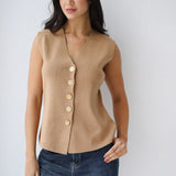Vogue Sleek Vest-Beige