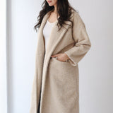 Teddy Long Coat in beige