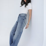 City Flow Wide Leg Jeans-Blue