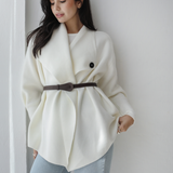 Wrap Cape Cardigan-Off White