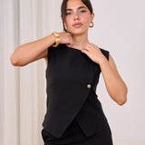 Sleeveless classic set-Black