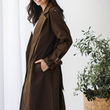 Double-Breasted Trench coat-Brown