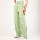 Linen wide-leg pants Mint green