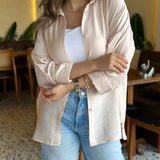 Linen shirt in beige