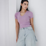 Short Sleeve V-Neck Top