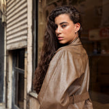 Downtown Leather Jacket-Brown