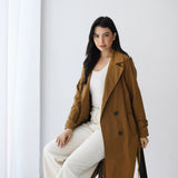 Double-Breasted Trench coat- Havana Brown