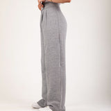Linen wide-leg pants Gray