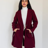 Winter Ease Coat- Burgundy