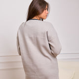 Knit Set with Front Pockets - Gray