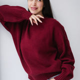 Cozy Sweater-Burgundy
