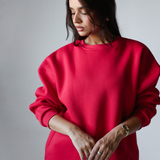 Classic Crewneck Sweatshirt-Red