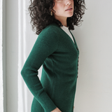 Longline Knit Cardigan-Olive
