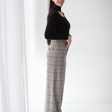 Plaid Wide-Leg Pants