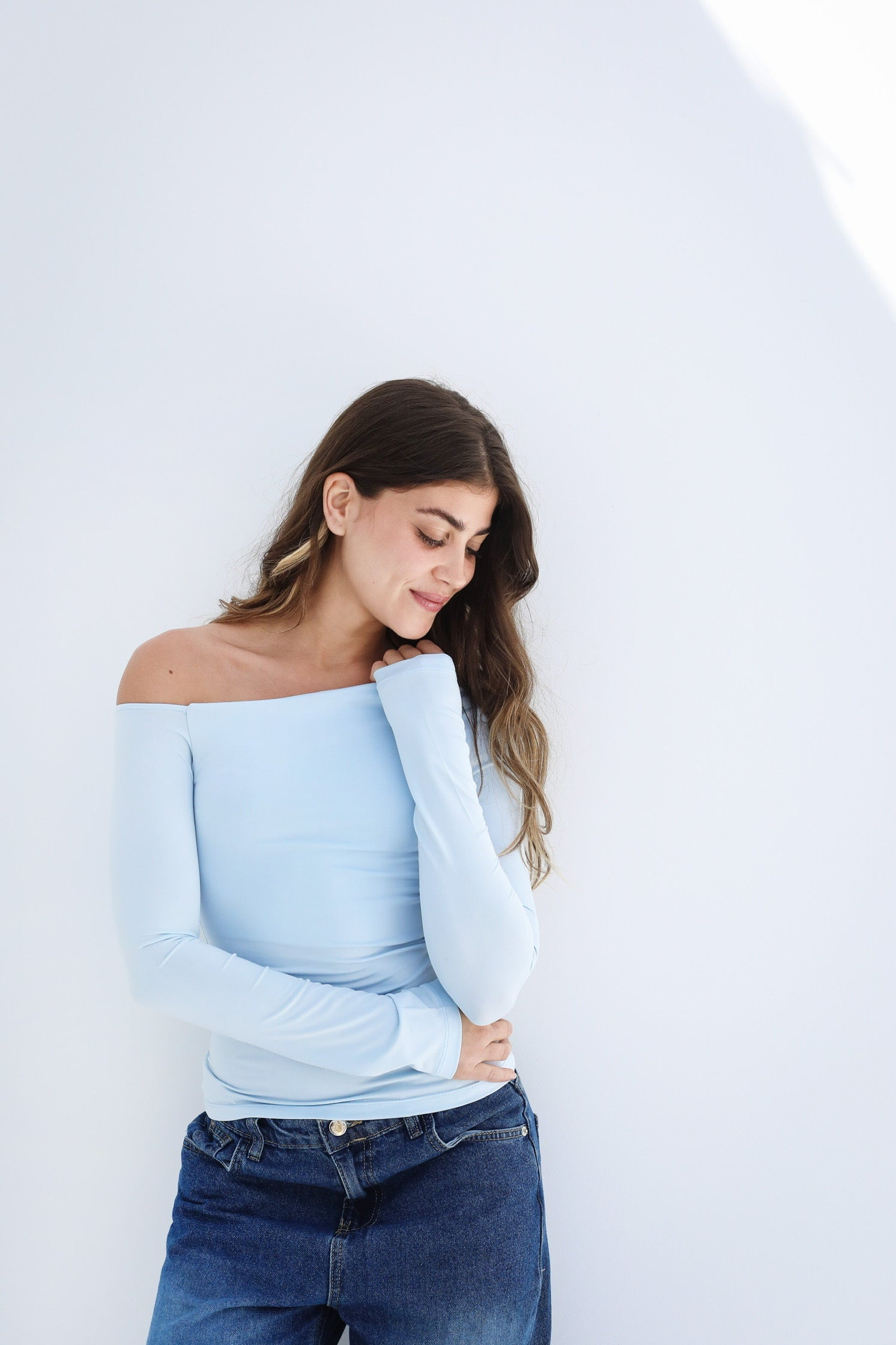 One Shoulder Long Sleeves Top