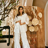 Oriental linen set - two pieces