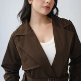 Double-Breasted Trench coat-Brown