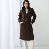 Double-Breasted Trench coat-Brown