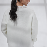 The Lace Sweater-White