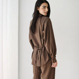 Valencia Linen Set-Brown