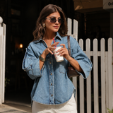 Wide Sleeve Denim Shirt