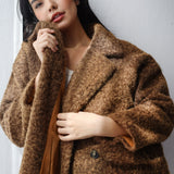 Teddy Long Coat in brown