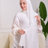 PLAIN CHIFFON SCARF-OFF WHITE