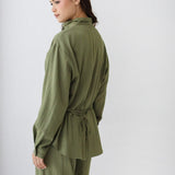 Valencia Linen Set-olive