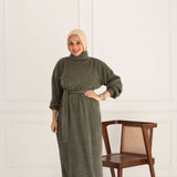 Mohair Dress- Dark olive