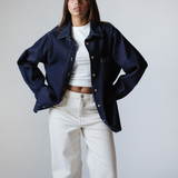 Classic Denim Shirt-Dark Navy