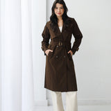 Double-Breasted Trench coat-Brown