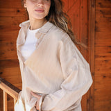 Soft Lines Shirt- Beige