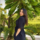 Short sleeve set in black