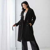 Double-Breasted Trench coat- Black