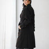 Double-Breasted Trench coat- Black