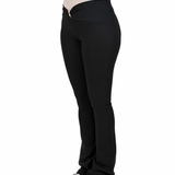 Mid-Rise Flare Pants- Black