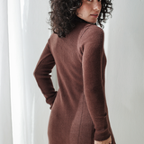 Longline Knit Cardigan-Brown