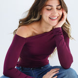 One Shoulder Long Sleeves Top