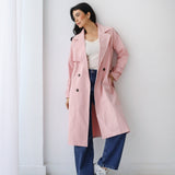 Double-Breasted Trench coat-Pink
