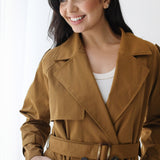 Double-Breasted Trench coat- Havana Brown