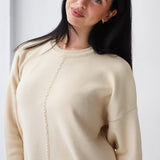 Plain Knit set in cream