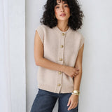 Gold Button Knit Cardigan